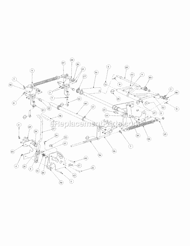 Lift Assembly Diagram and Parts List for M60-KW 53BB5GFX750 Cub Cadet Sprayer